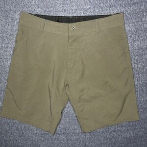 Kuhl Renegade Mens 36 Shorts Khaki Green Hiking Outdoor Cargo 10 Inch Inseam